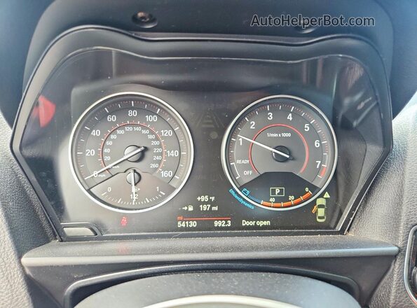 WBA1G9C54GV599622 2016 BMW 2 SERIES Black Instrument cluster view