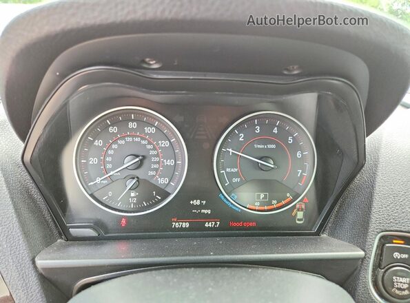 WBA1G9C54GV726580 2016 BMW 2 SERIES Black Instrument cluster view