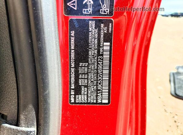 WBA1J9C53GV696473 2016 BMW M2 Red Widok komory silnika