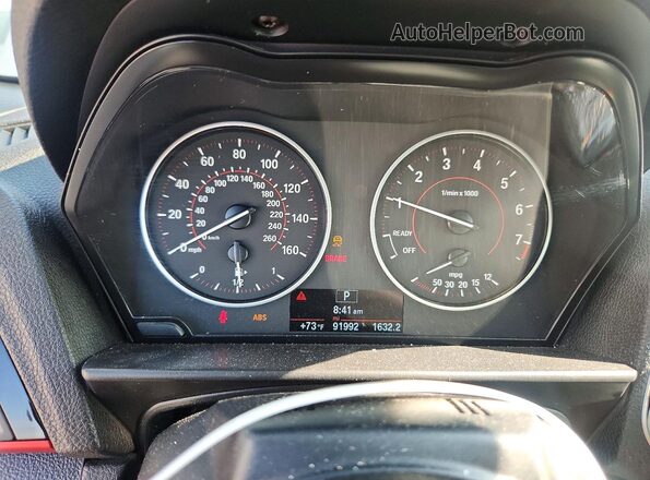 WBA1K9C52GV321946 2016 BMW 2 SERIES Silver Vista del cuadro de instrumentos