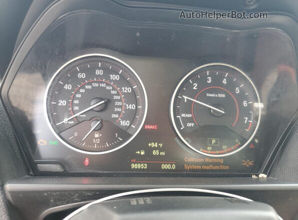 WBA1K9C52GV322367 2016 BMW 2 SERIES Оранжевый Вид щитка приборов
