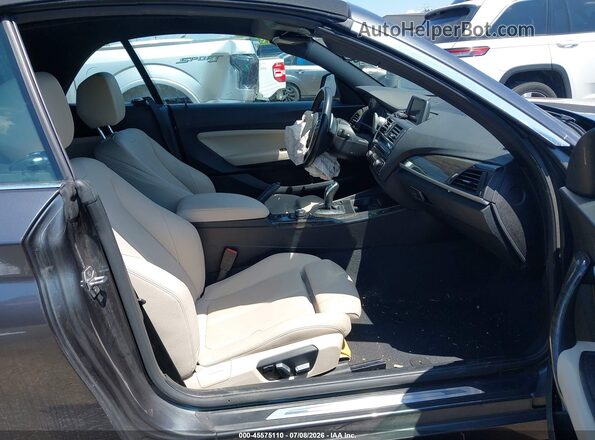 WBA1K9C5XGV321693 2016 BMW 2 SERIES Gray Вид салону спереду