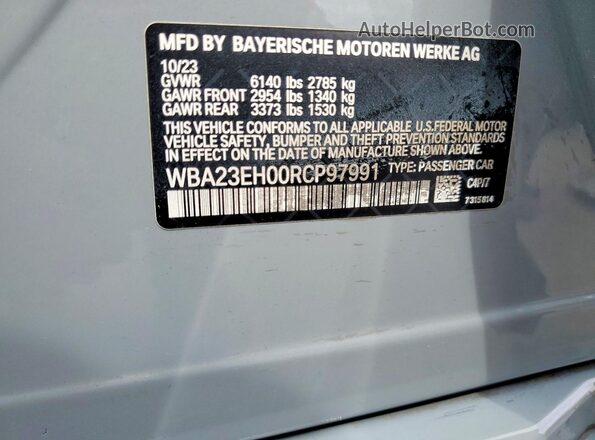 WBA23EH00RCP97991 2024 BMW 7 SERIES Gray Widok komory silnika