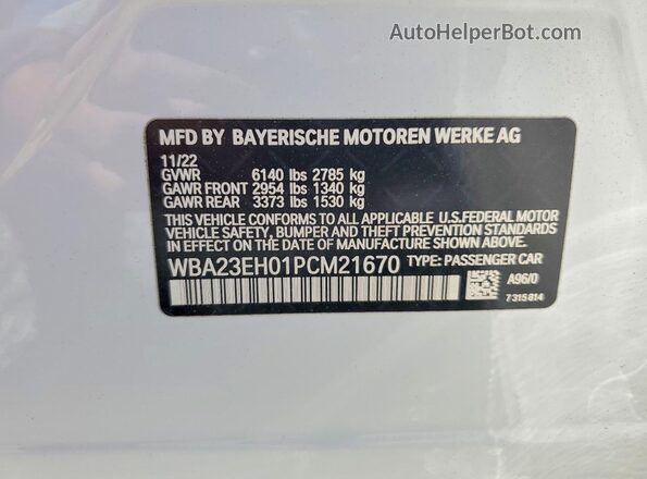 WBA23EH01PCM21670 2023 BMW 7 SERIES White Widok komory silnika