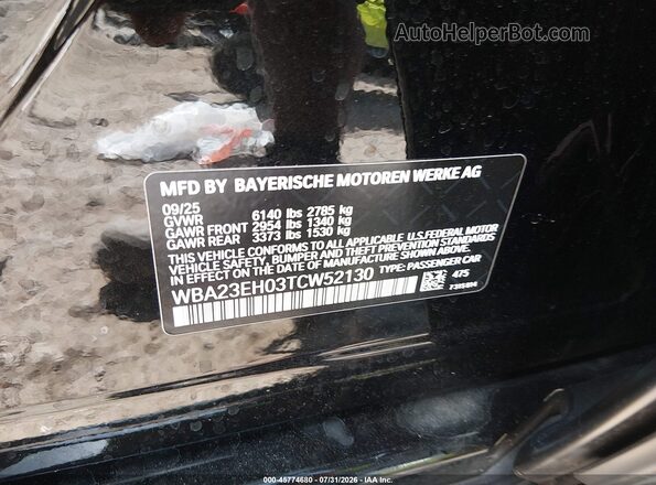 WBA23EH03TCW52130 2026 BMW 7 SERIES Black Widok komory silnika