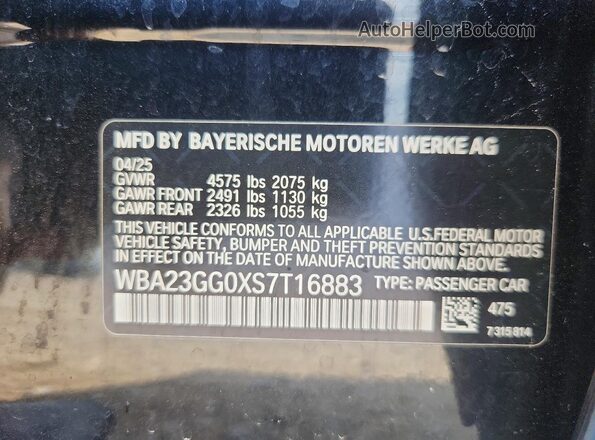 WBA23GG0XS7T16883 2025 BMW 2 SERIES Black Engine compartment view