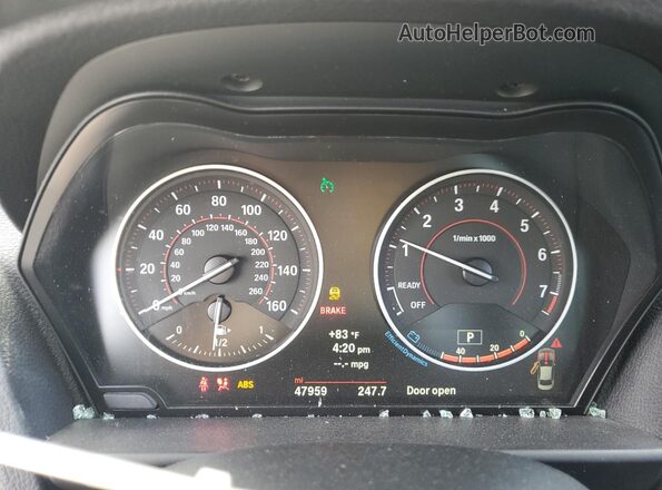 WBA2G3C53HV640857 2017 BMW M2 Black Instrument cluster view
