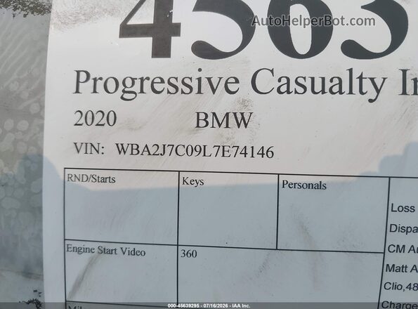 WBA2J7C09L7E74146 2020 BMW M2 White Engine compartment view