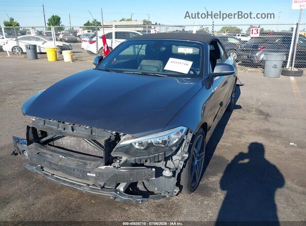 WBA2M9C51HV717351 2017 BMW 2 SERIES Gray Առջևի ձախ երեք քառորդ տեսարան