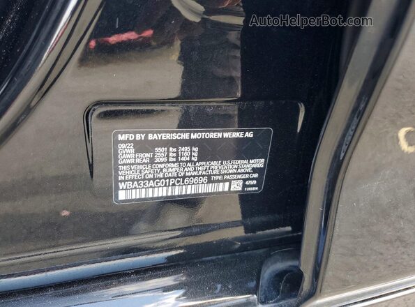 WBA33AG01PCL69696 2023 BMW 5 SERIES Black ძრავის განყოფილების ხედი