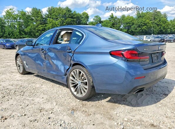 WBA33AG08PCM53871 2023 BMW 5 SERIES Blue Trasero izquierdo