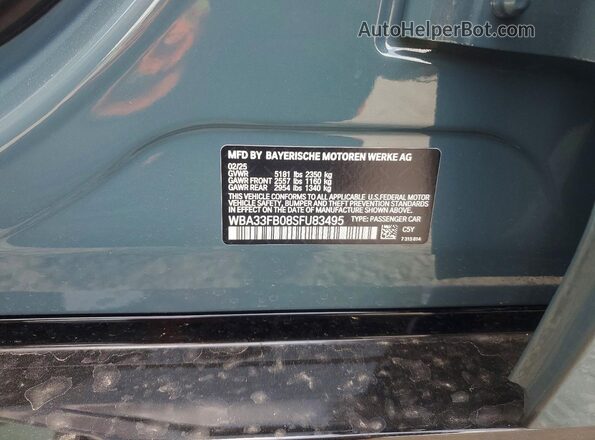 WBA33FB08SFU83495 2025 BMW 4 SERIES Green Widok komory silnika