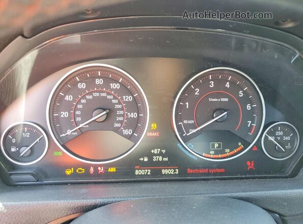 WBA3N7C54GK225550 2016 BMW 4 SERIES Blue Instrument cluster view