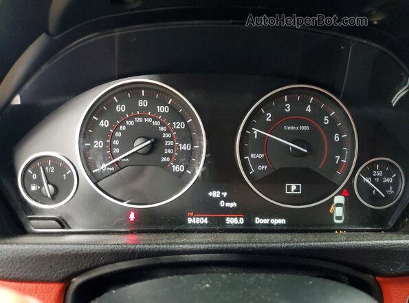 WBA3N7C57GK228698 2016 BMW 4 SERIES White Widok zestawu wskaźników