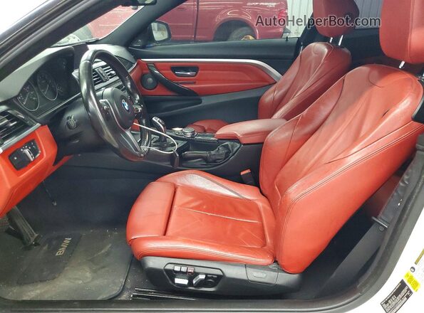 WBA3N7C57GK228698 2016 BMW 4 SERIES White Widok wnętrza z przodu