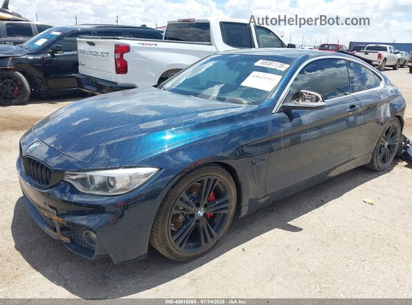 WBA3R1C52GK195935 2016 BMW 4 SERIES Blue Առջևի ձախ երեք քառորդ տեսարան