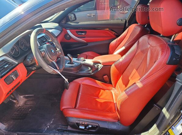 WBA3R5C51GK374605 2016 BMW 4 SERIES Black Widok wnętrza z przodu