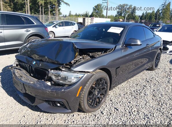 WBA3R5C56GK373367 2016 BMW 4 SERIES Gray Առջևի ձախ երեք քառորդ տեսարան