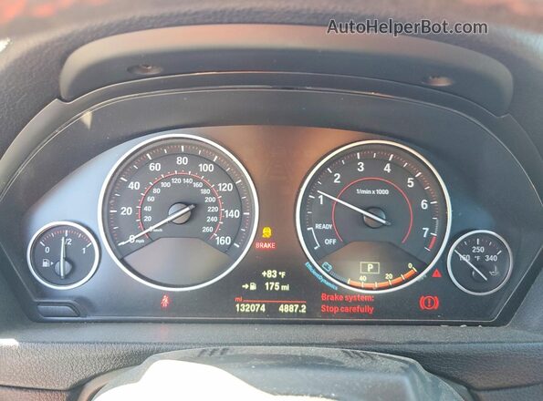 WBA3V7C57G5A27434 2016 BMW 4 SERIES Black Instrument cluster view