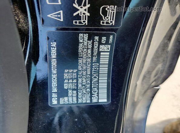 WBA43AT07NCH77310 2022 BMW 4 SERIES Black Widok komory silnika