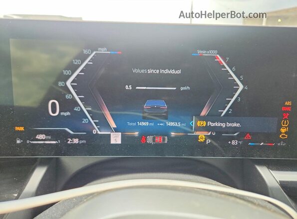 WBA43FJ03SCU14981 2025 BMW 5 SERIES Угольный Вид щитка приборов
