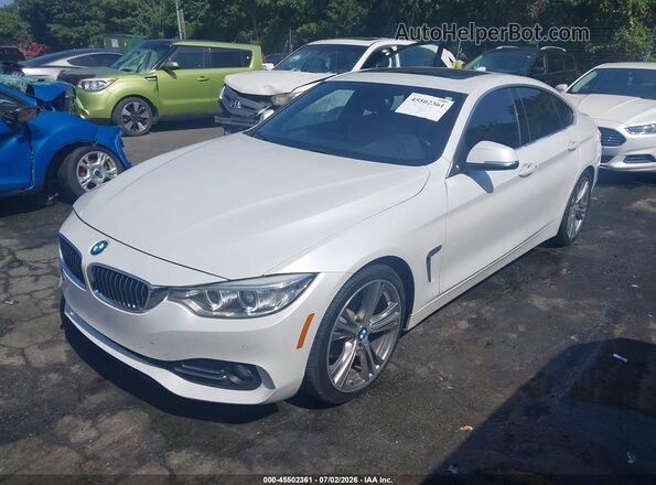 WBA4A9C53GG505460 2016 BMW 4 SERIES White Առջևի ձախ երեք քառորդ տեսարան