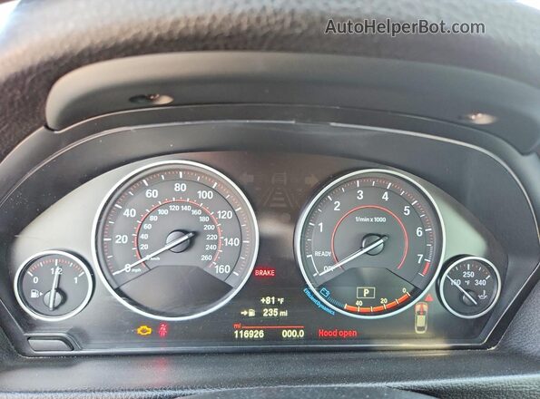 WBA4E5C35HG810763 2017 BMW 4 SERIES White Instrument cluster view
