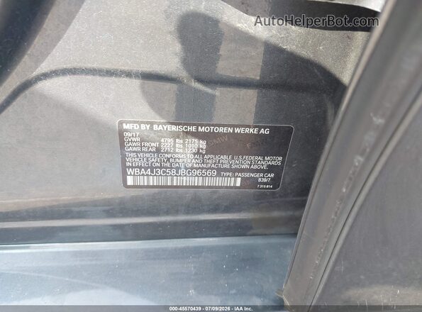 WBA4J3C58JBG96569 2018 BMW 4 SERIES Серый Вид подкапотного пространства