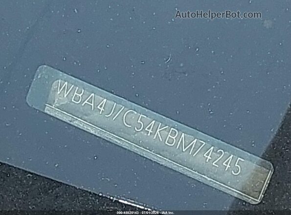 WBA4J7C54KBM74245 2019 BMW 4 SERIES Черный 