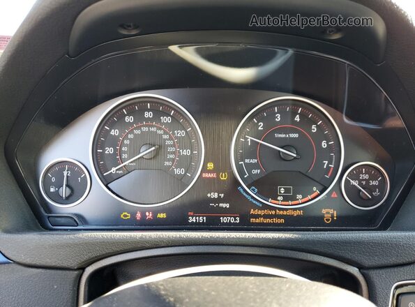 WBA4P3C3XHK707270 2017 BMW 4 SERIES Gray Instrument cluster view