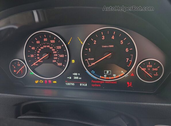 WBA4U9C55H5D44374 2017 BMW 4 SERIES Blue Vista del cuadro de instrumentos
