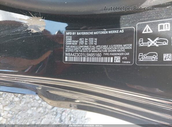 WBA4Z3C01L5N95160 2020 BMW 4 SERIES Black Engine compartment view