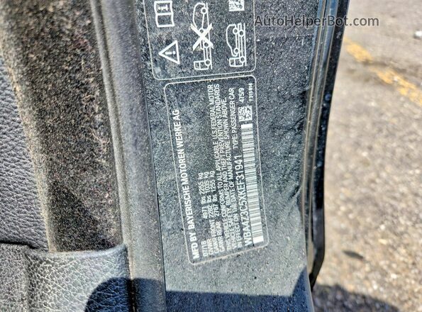 WBA4Z3C5XKEF31941 2019 BMW 4 SERIES Black Widok naklejki z numerem VIN