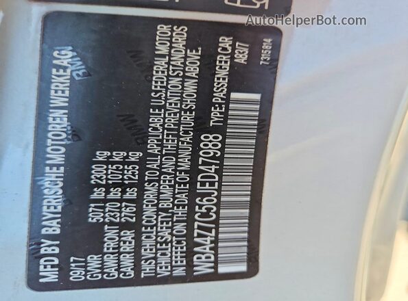 WBA4Z7C56JED47988 2018 BMW 4 SERIES Silver Vista del compartimento del motor