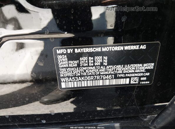 WBA53AK06R7R79461 2024 BMW 2 SERIES Black Engine compartment view