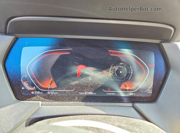 WBA53AK07N7J99608 2022 BMW 2 SERIES Red Widok zestawu wskaźników
