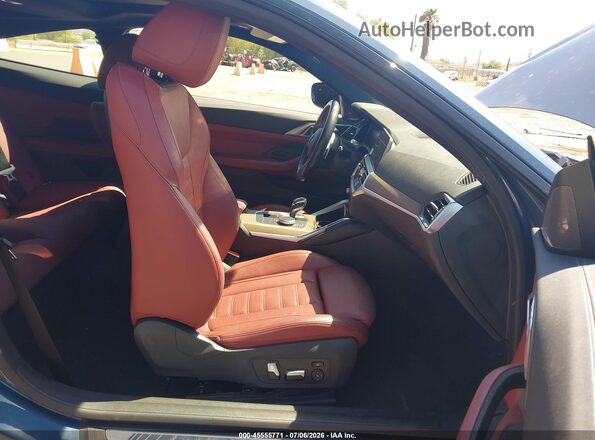 WBA53AP06MCF61526 2021 BMW 4 SERIES Blue Vista interior delantera