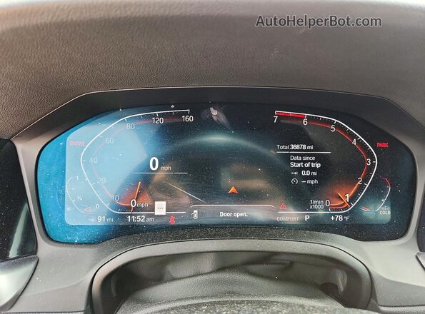 WBA53AP06NCK17936 2022 BMW 4 SERIES Gray Սարքավորումների վահանակի տեսք