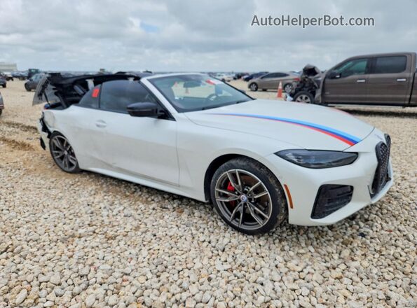 WBA53AT03PCM84587 2023 BMW M4 Белый Передняя правая четверть