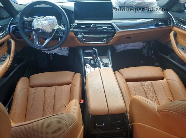 WBA53BH03MWW99105 2021 BMW 5 SERIES White Dashboard view