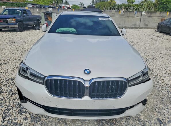 WBA53BH03MWW99105 2021 BMW 5 SERIES White Front view