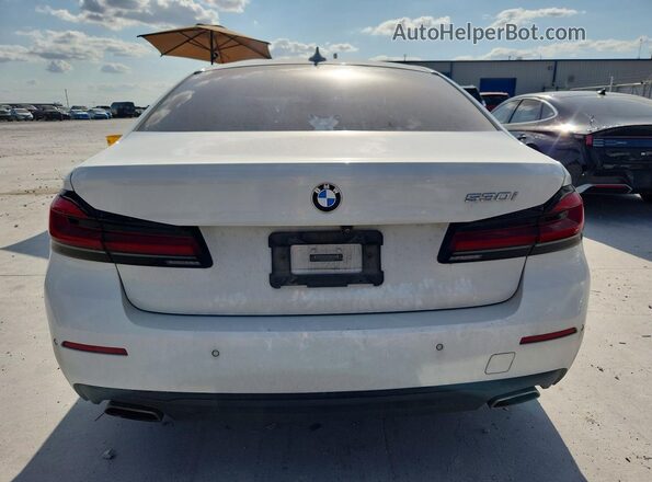 WBA53BH07MCF11352 2021 BMW 5 SERIES White უკანა ხედი