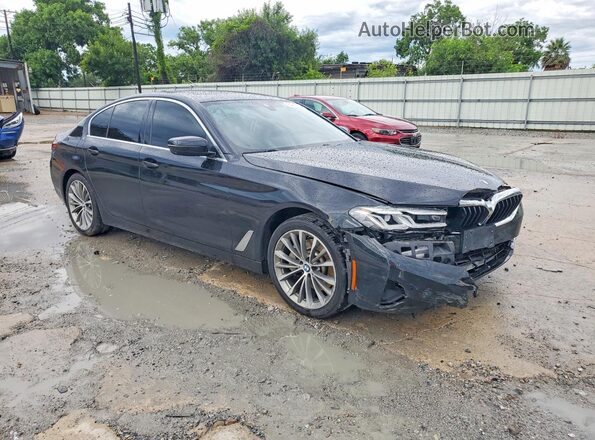 WBA53BH07MCF26420 2021 BMW 5 SERIES Black Передня права чверть