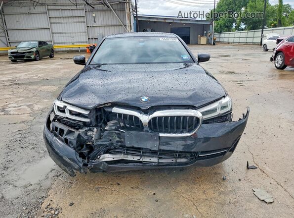 WBA53BH07MCF26420 2021 BMW 5 SERIES Black Вид спереду