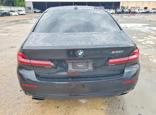 WBA53BH07MCF26420 2021 BMW 5 SERIES Black Вид ззаду