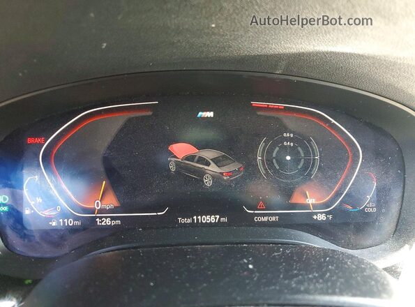 WBA53BH09MCF79216 2021 BMW 5 SERIES Blue Instrument cluster view