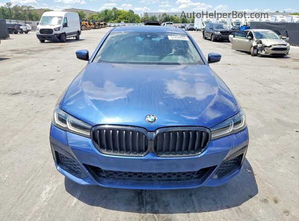 WBA53BH09MCF79216 2021 BMW 5 SERIES Blue Front view