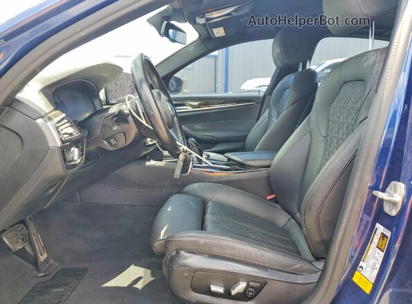 WBA53BH09MCF79216 2021 BMW 5 SERIES Blue Front interior view