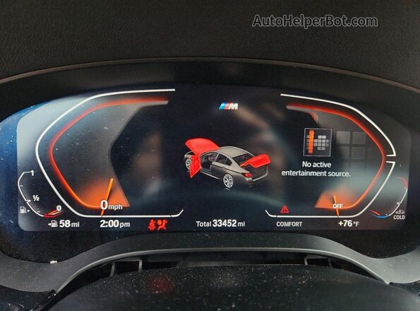 WBA53BJ00NWX58557 2022 BMW 5 SERIES Серый Вид щитка приборов