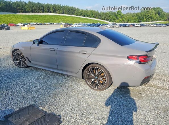 WBA53BJ01MCF53722 2021 BMW 5 SERIES Silver Հետևի ձախ